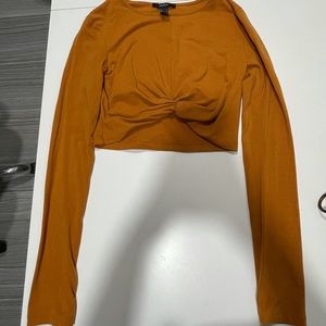 Orange Forever 21 crop long sleeve